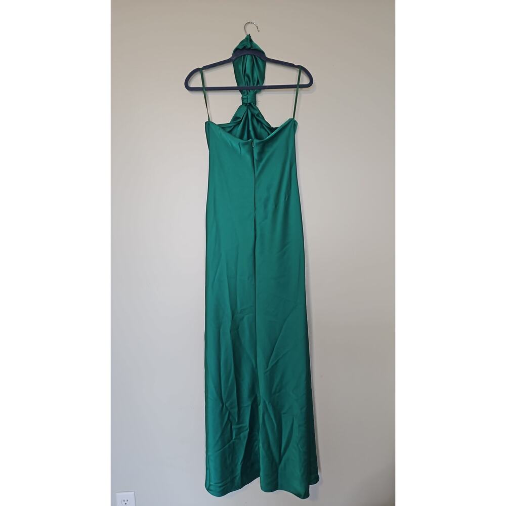 AQUA Knot Halter Gown - Picture 3 of 7